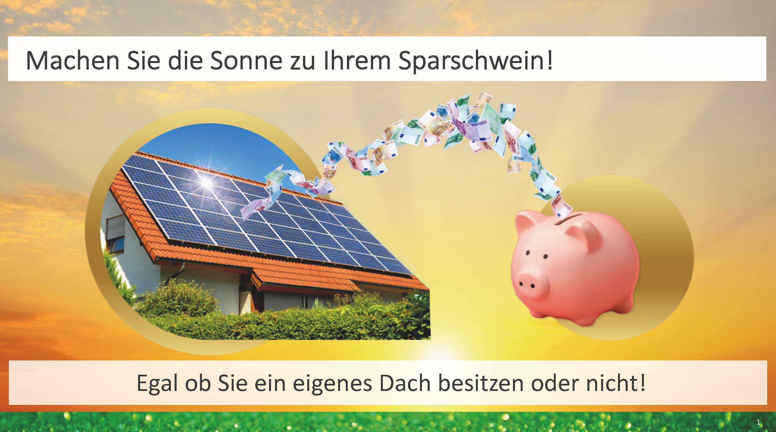 Sonnenstrom als Sparschwein